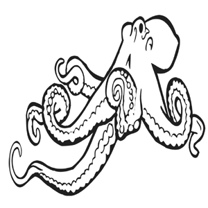 Octopus kleurplaat
