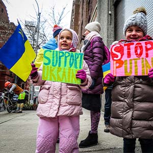 De oorlog in Oekraïne bespreken op school