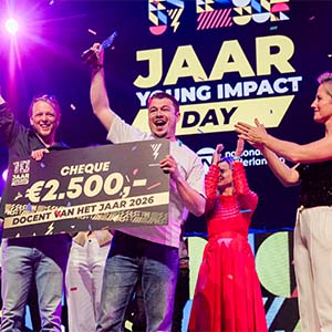 Docenten Tom en Jaco beide winnaar van Impact Docent van het Jaar Award