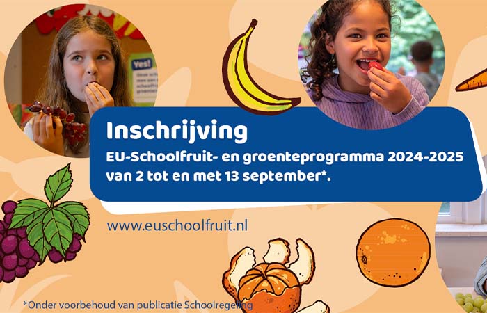 Inschrijving EU-Schoolfruit in september